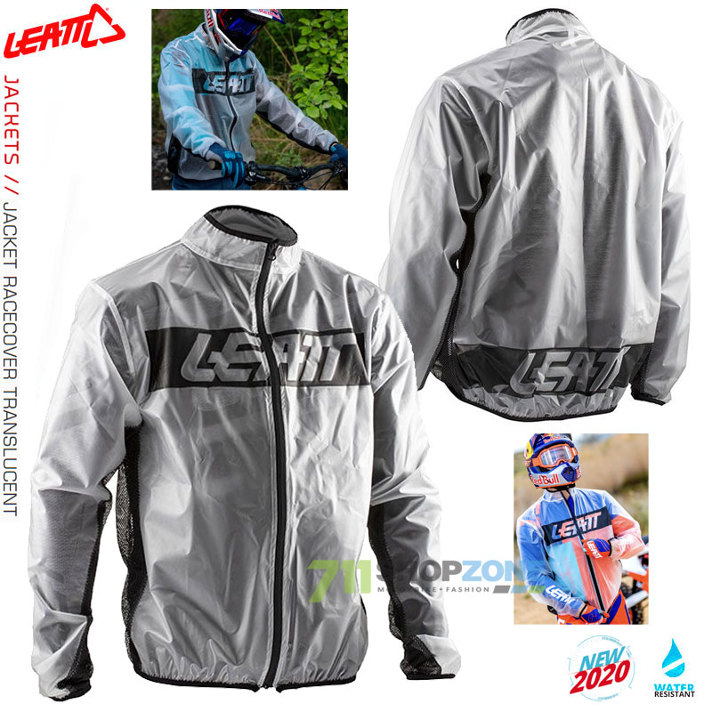 Moto oblečenie - Nepremoky, Leatt pláštenka Race Cover jacket, číra