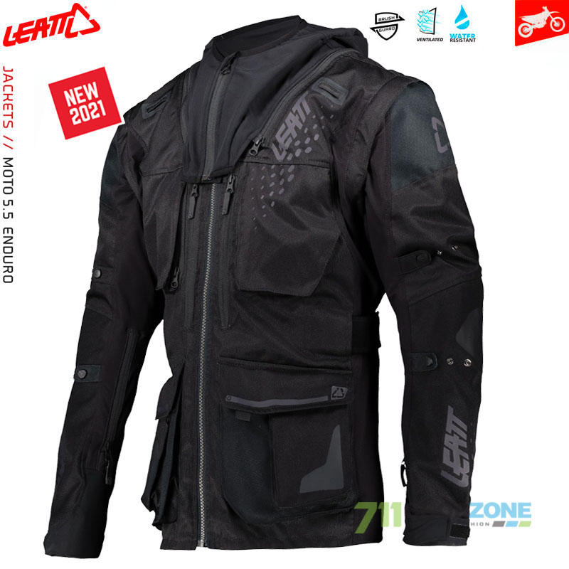 Zľavy - Moto, Leatt bunda Jacket Moto 5.5 Enduro, čierna