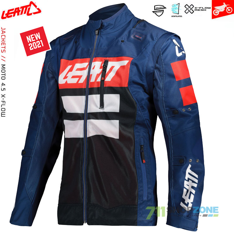 Moto oblečenie - Bundy, Leatt bunda Jacket Moto 4.5 X-Flow, modrá