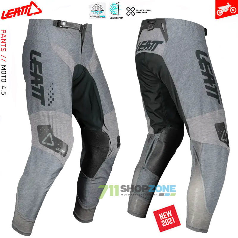Moto oblečenie - Nohavice, Leatt motokrosové nohavice 4.5, čierno šedá