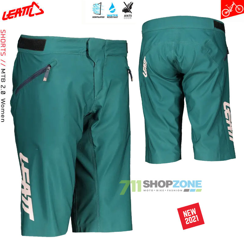Cyklo oblečenie - Dámske, Leatt dámske cyklo šortky MTB 2.0, smaragdová