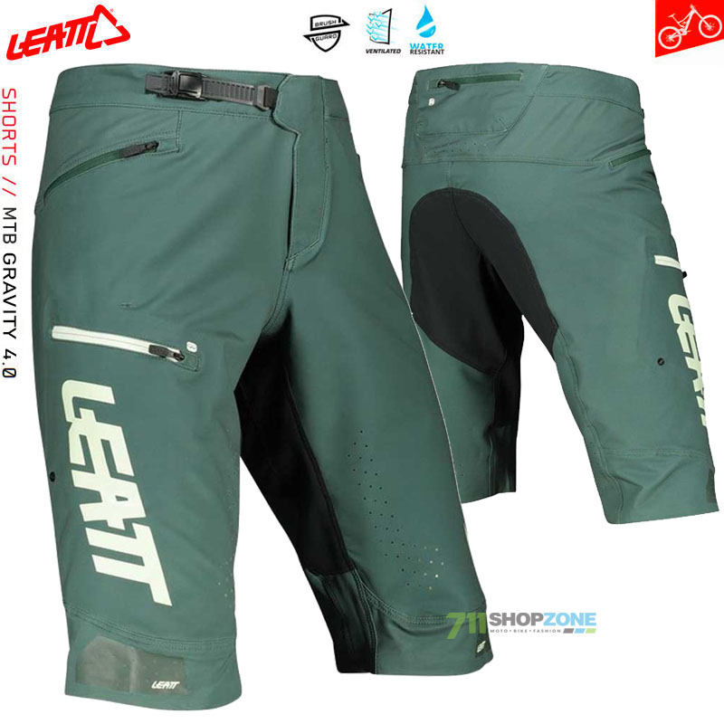 Cyklo oblečenie - Pánske, Leatt cyklistické šortky MTB Gravity 4.0, smaragdovo zelená