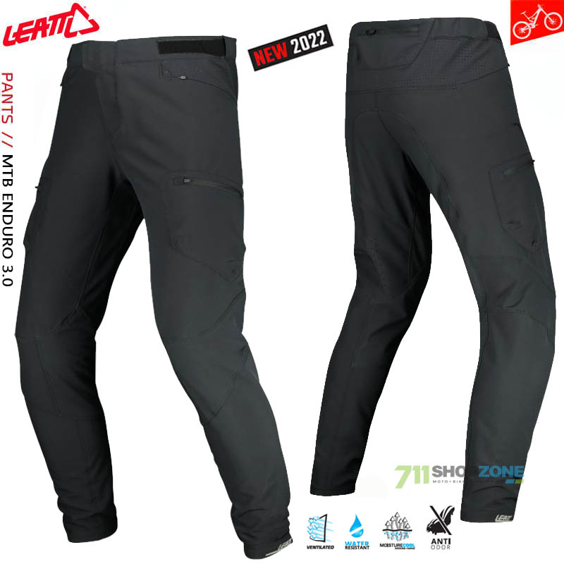 Cyklo oblečenie - Pánske, Leatt cyklistické nohavice MTB Enduro 3.0, čierna