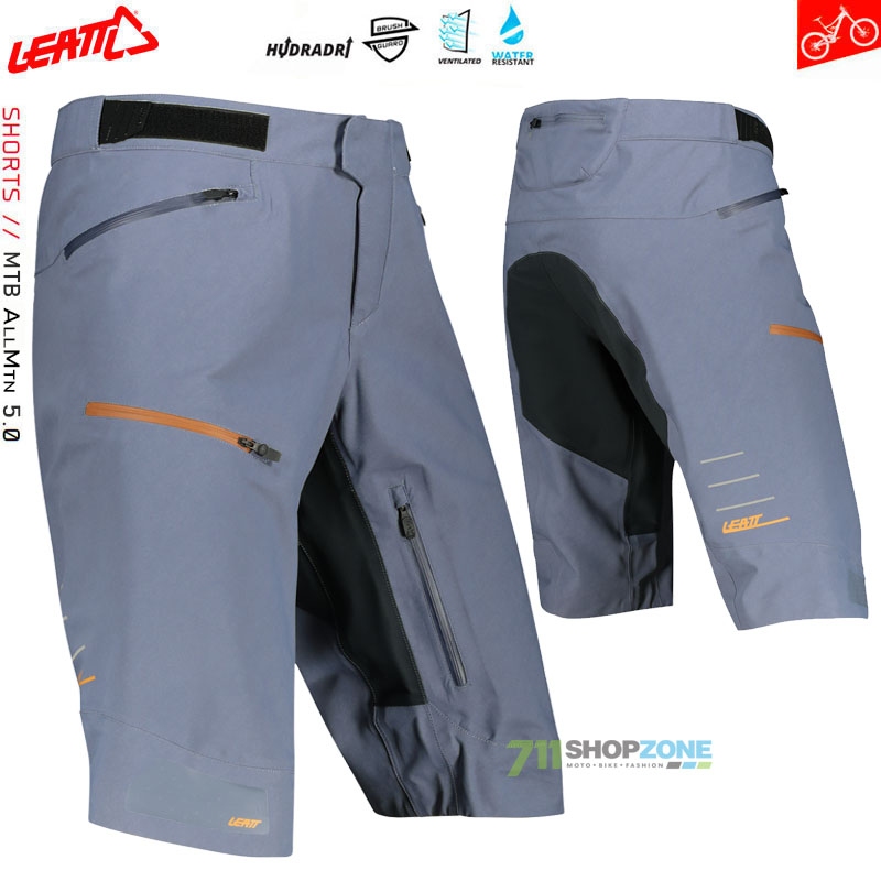 Cyklo oblečenie - Pánske, Leatt cyklistické šortky MTB AllMtn 5.0, šedo modrá