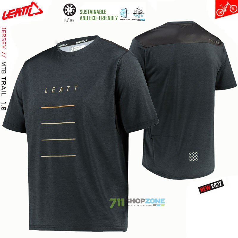 Cyklo oblečenie - Pánske, Leatt cyklistický dres MTB Trail 1.0, čierna