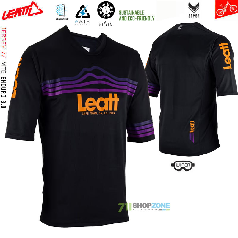 Cyklo oblečenie - Pánske, Leatt cyklistický dres MTB Enduro 3.0 V23, čierna