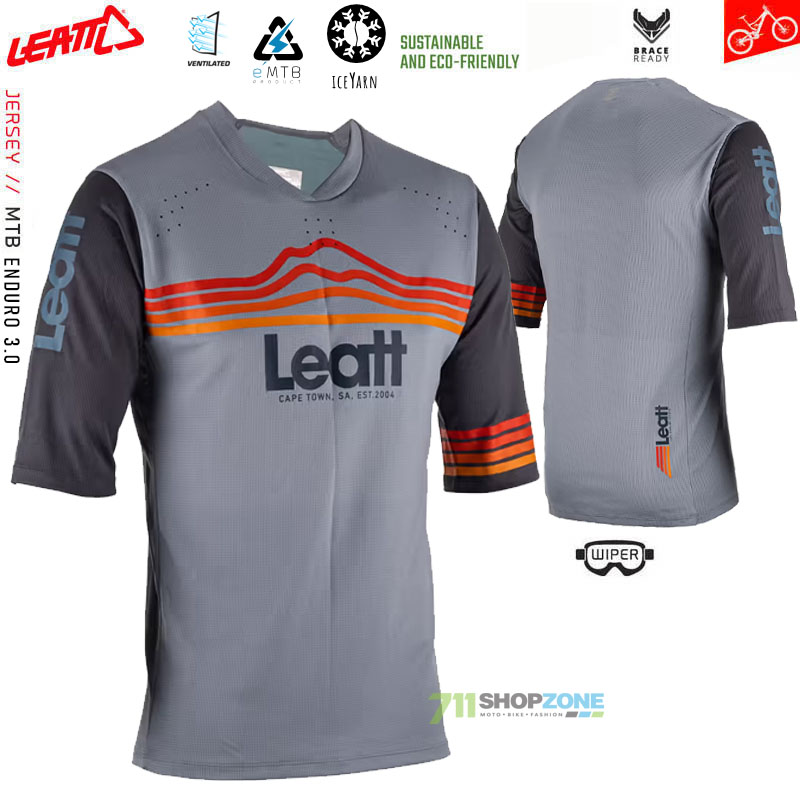 Cyklo oblečenie - Pánske, Leatt cyklistický dres MTB Enduro 3.0 V23, titan šedá