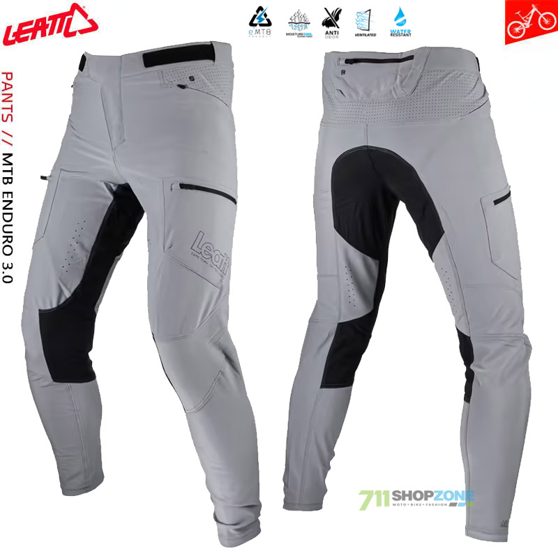 Cyklo oblečenie - Pánske, Leatt cyklistické nohavice MTB Enduro 3.0 V23, titan šedá