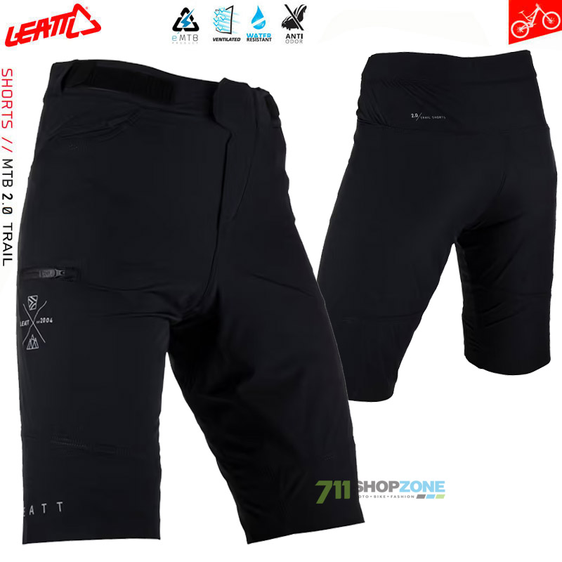 Cyklo oblečenie - Pánske, Leatt cyklistické šortky MTB Trail 2.0, čierna