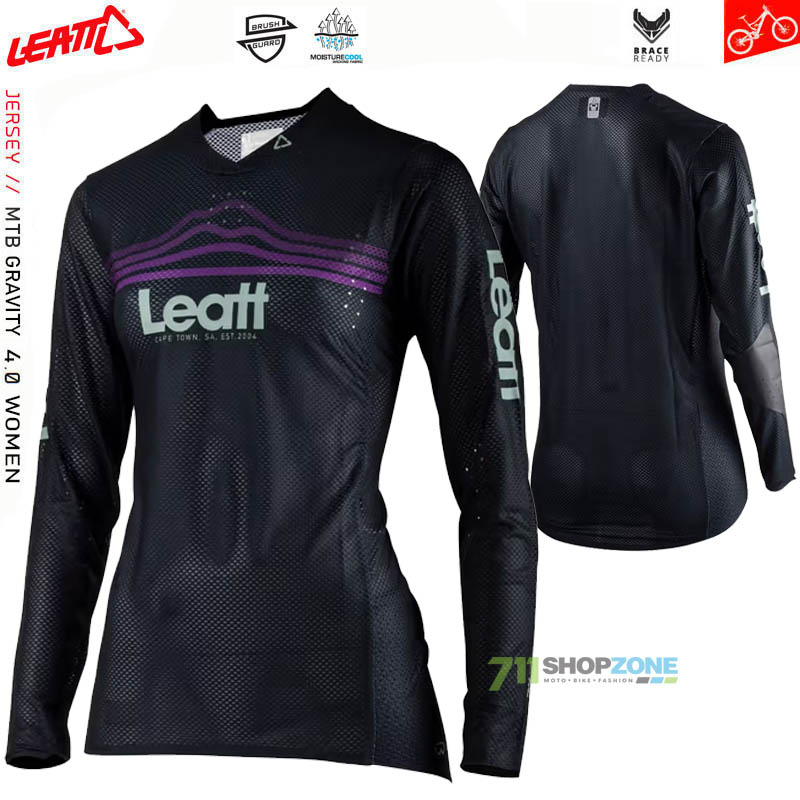 Cyklo oblečenie - Dámske, Leatt dámsky cyklistický dres MTB Gravity 4.0 V23, čierna
