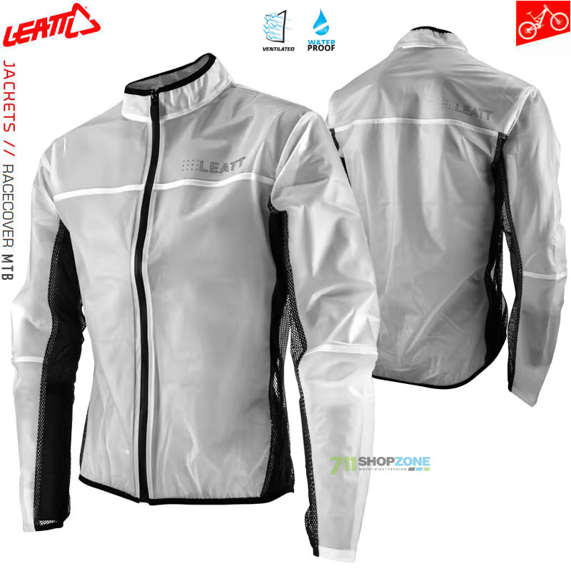 Cyklo oblečenie - Pánske, Leatt cyklistická pláštenka Race Cover, číra