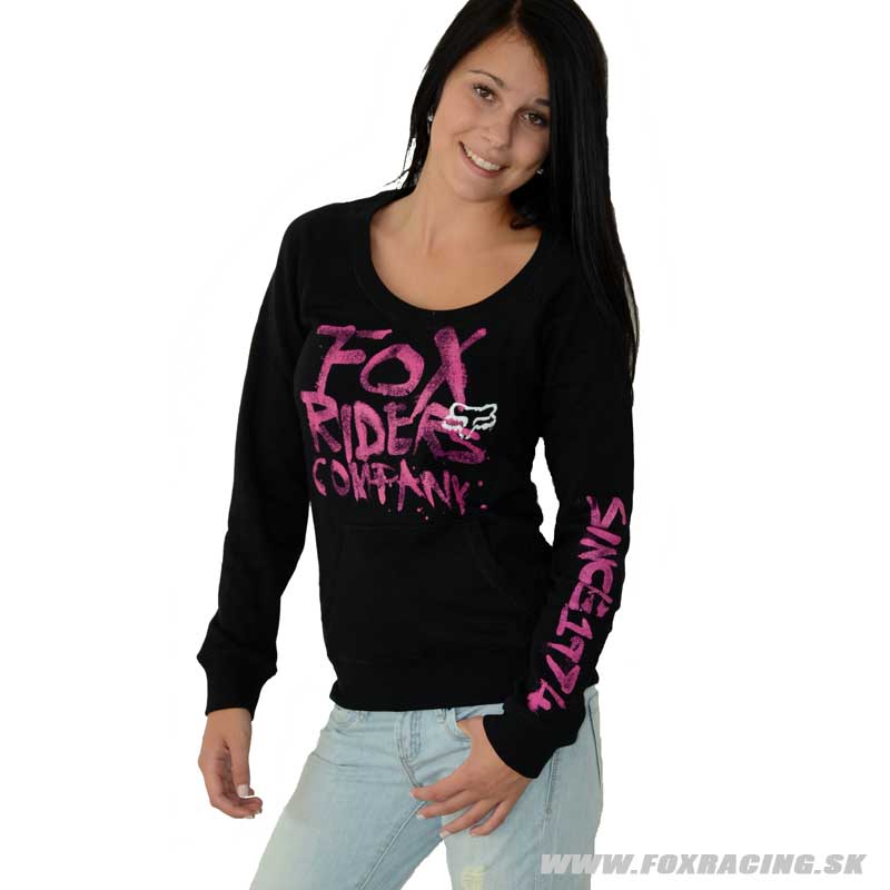 Zľavy - Oblečenie dámske, Fox mikina Rookie L/S fleece, čierna