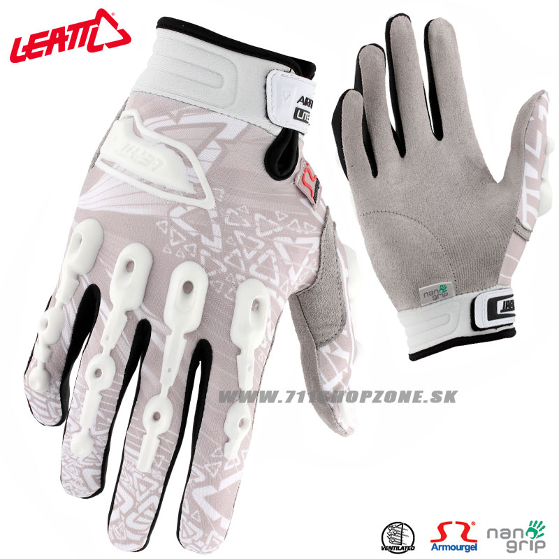 Moto oblečenie - Rukavice, Leatt rukavice AirFlex Lite, biela