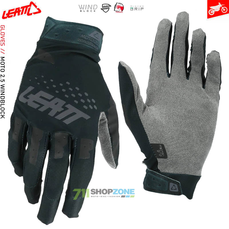 Moto oblečenie - Rukavice, Leatt rukavice Glove Moto 2.5 WindBlock, čierna
