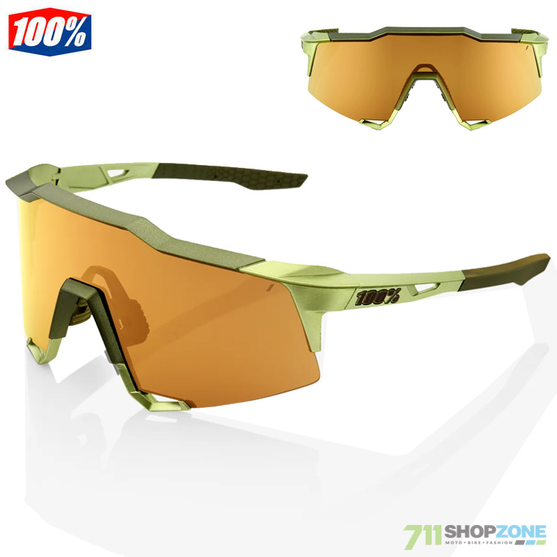 Oblečenie - Slnečné okuliare, 100% Speedcraft Matte Metalic Viperidae Bronze multilayer mirror