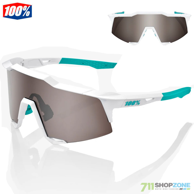 Oblečenie - Slnečné okuliare, 100% Speedcraft BORA Hans Grohe team white Hiper Silver mirror