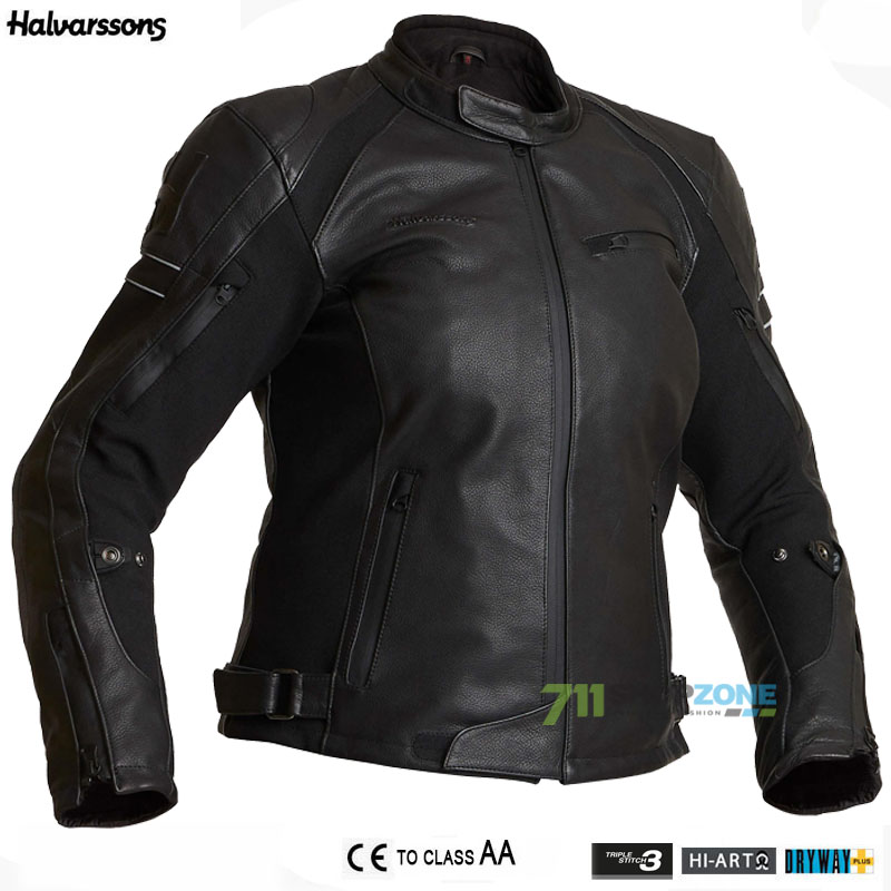 Moto oblečenie - Dámske, Halvarssons dámska bunda Leather jacket Risberg, čierna