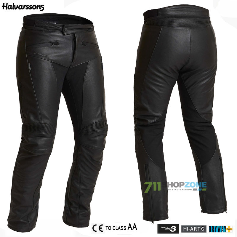Moto oblečenie - Dámske, Halvarssons dámske nohavice Leather pants Oxberg, čierna
