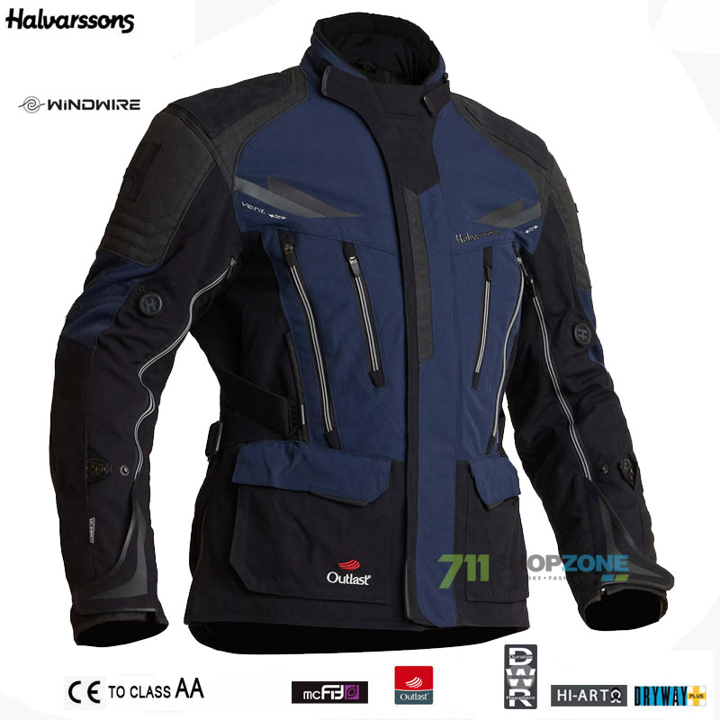 Moto oblečenie - Bundy, Halvarssons bunda Mora jacket, čierno modrá