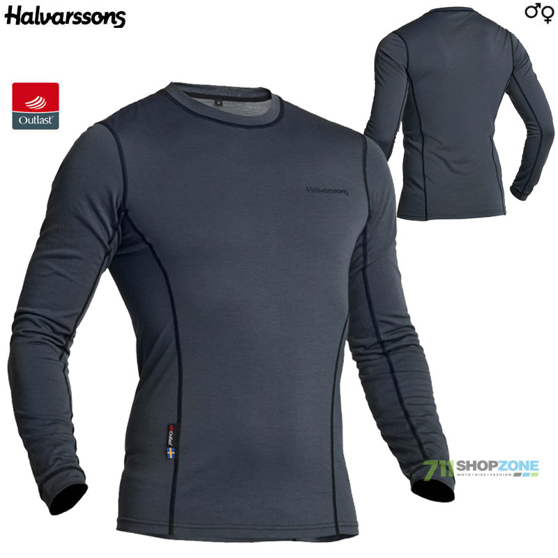 Moto oblečenie - Termo, Halvarssons Comfort Sweater Outlast Wool, šedá