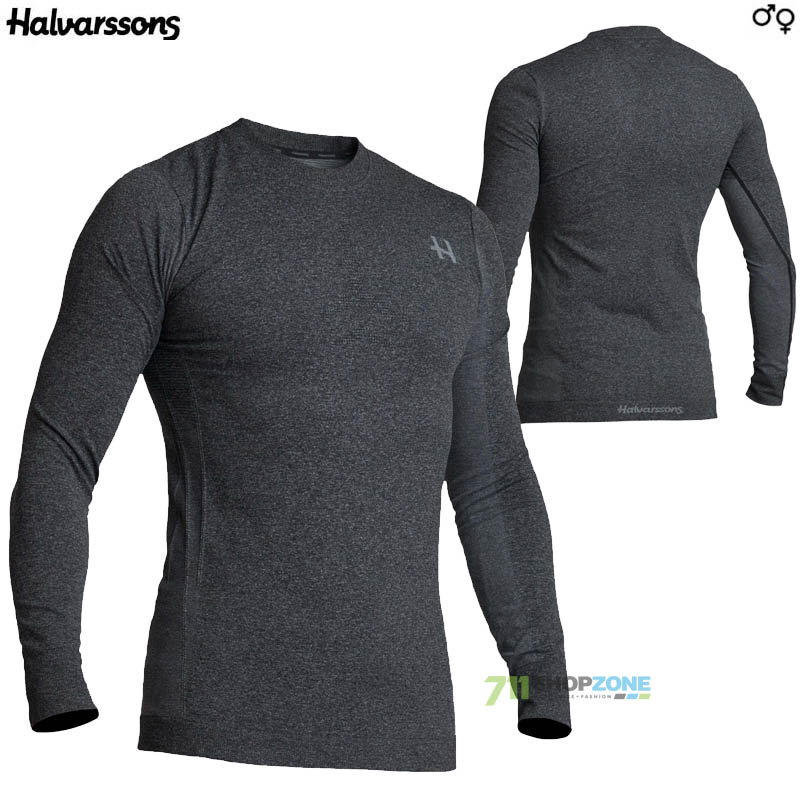 Moto oblečenie - Termo, Halvarssons Core-knit sweater Seamless, čierna