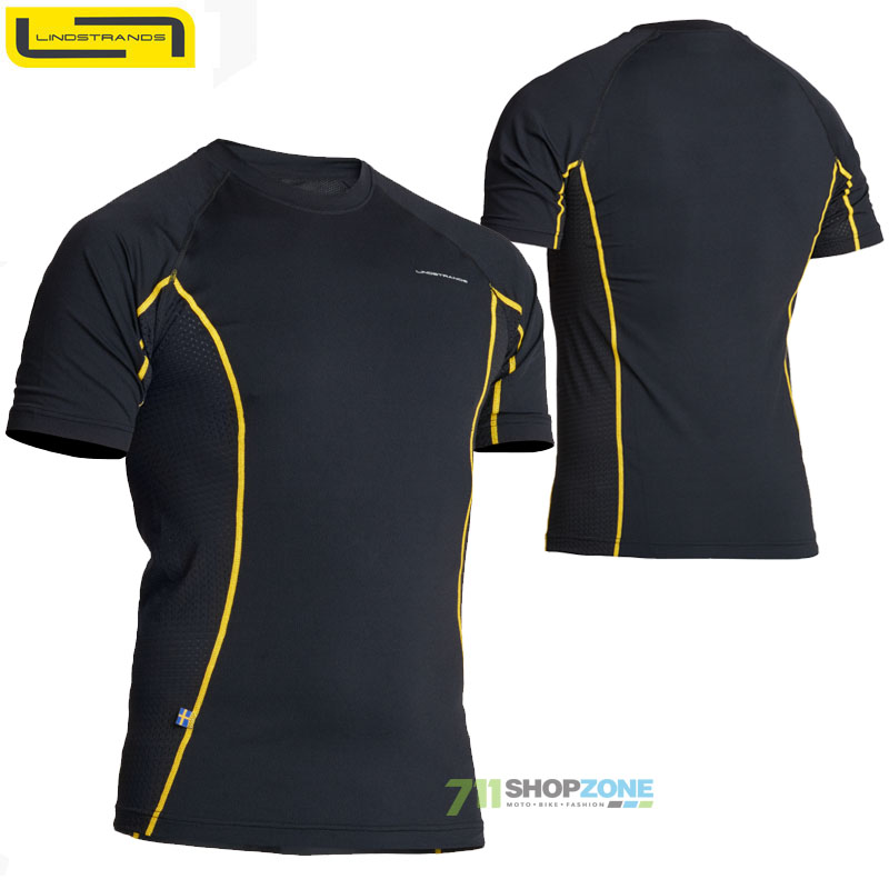 Moto oblečenie - Termo, Lindstrands termo tričko Dry Tee, čierno žltá