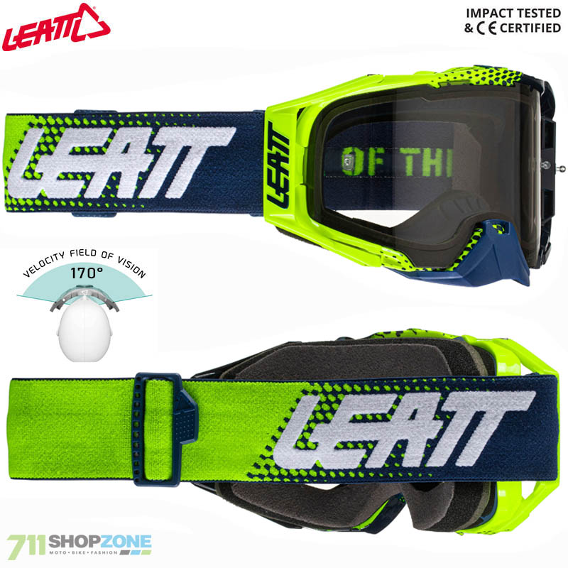 Moto oblečenie - Okuliare, Leatt okuliare Velocity 6.5 Lime/Blue light grey