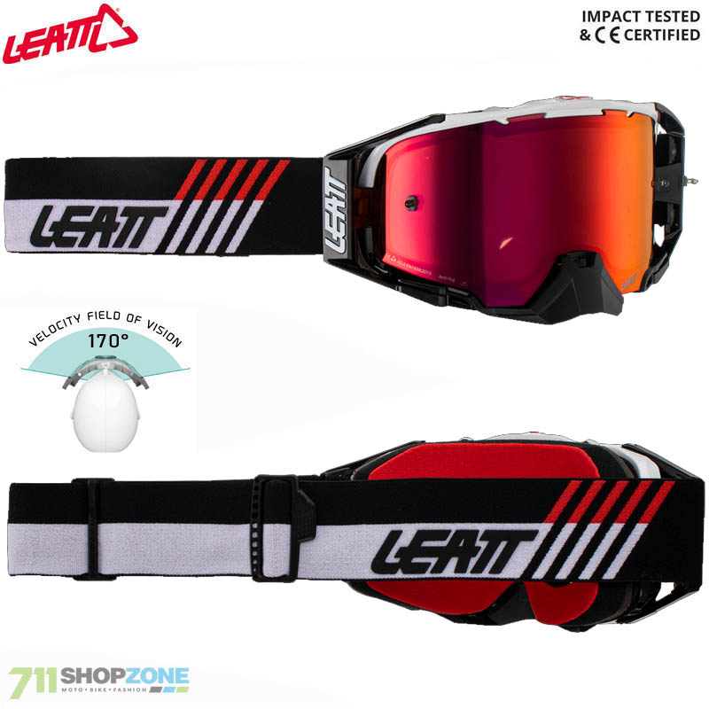 Moto oblečenie - Okuliare, Leatt okuliare Velocity 6.5 Iriz, bielo červená