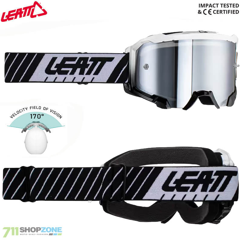 Moto oblečenie - Okuliare, Leatt okuliare Velocity 4.5 Iriz, biela strieborná