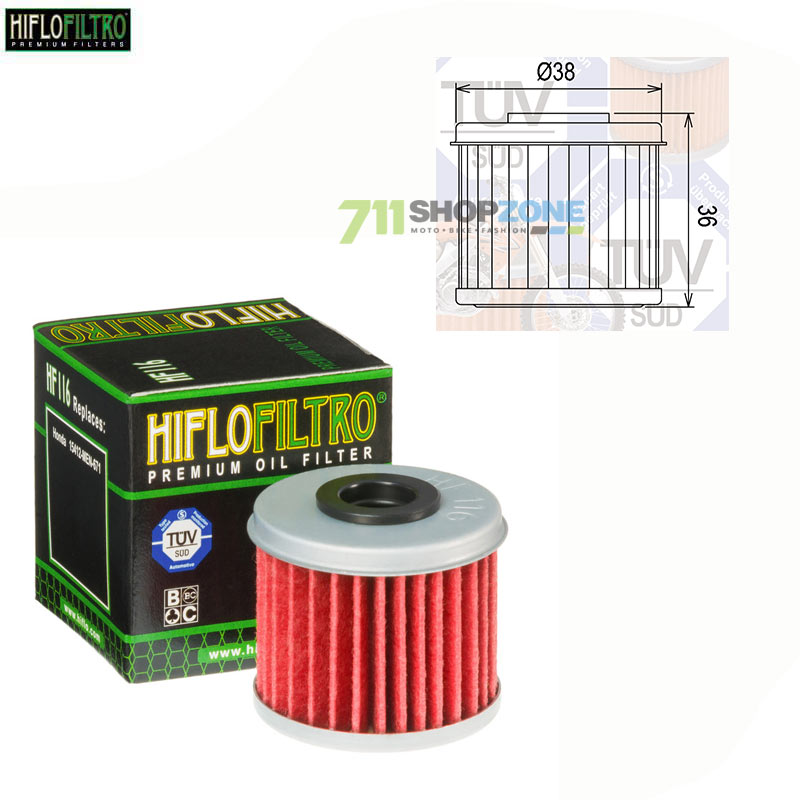 Technika - Filtre, Hiflo olejový filter HF116 Honda/Husqvarna