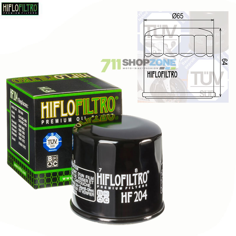 Technika - Filtre, Hiflo olejový filter HF204 Hon/Kaw/Suz/Triumph/Yam