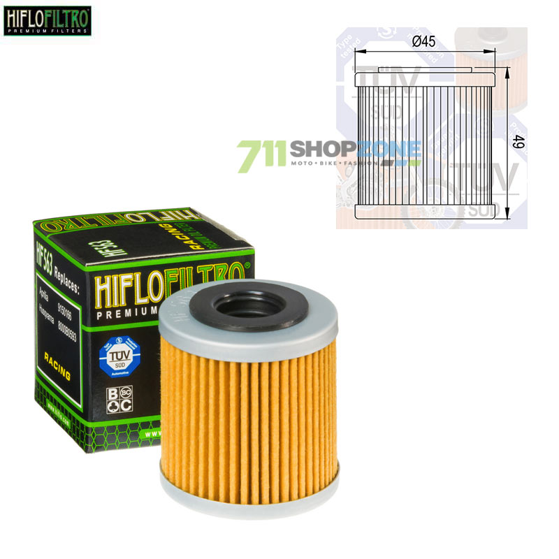 Technika - Filtre, Hiflo olejový filter HF563 Aprilia/Derbi/Husqvarna