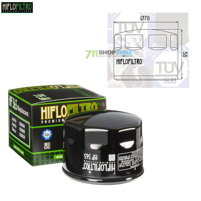 Technika - Filtre, Hiflo olejový filter HF565 Aprilia/Girela/Moto Guzzi