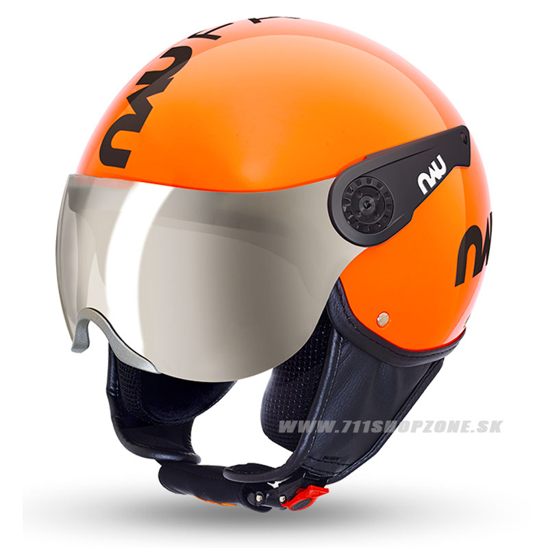 Moto oblečenie - Helmy, NAU Fashion Jet helmet, fluor oranžovo čierna