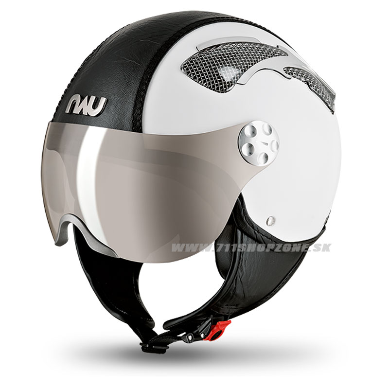 Moto oblečenie - Helmy, NAU Techno City Jet helmet, bielo čierna