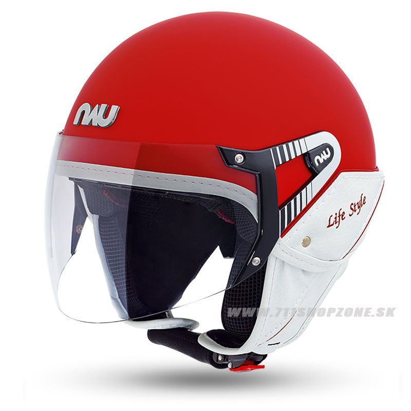 Moto oblečenie - Helmy, NAU Master Jet helmet FV, červená