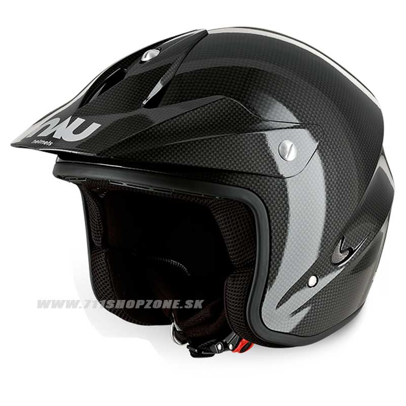 Moto oblečenie - Helmy, NAU Carbon look Trial helmet, čierna