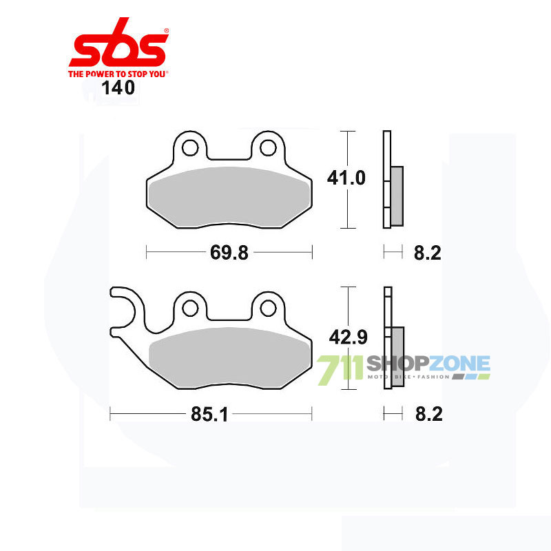 Technika - Brzdy/príslušenstvo, SBS brzdové platničky 140CT Peugeot SYM