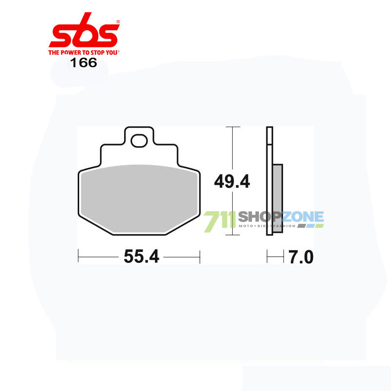Technika - Brzdy/príslušenstvo, SBS Brzdové platničky 166MS Piagio Vespa