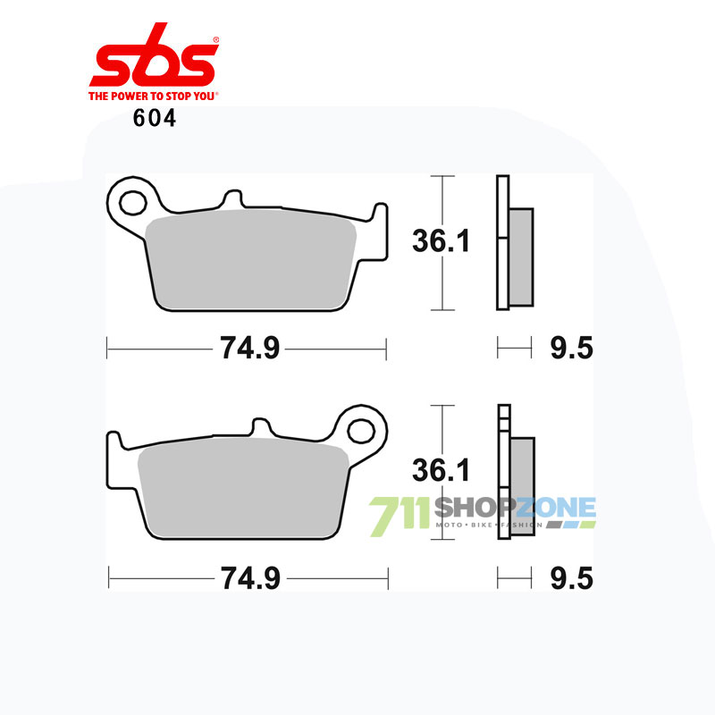 Technika - Brzdy/príslušenstvo, SBS Brzdové platničky 604RSI Honda Suz Kawa Yamaha