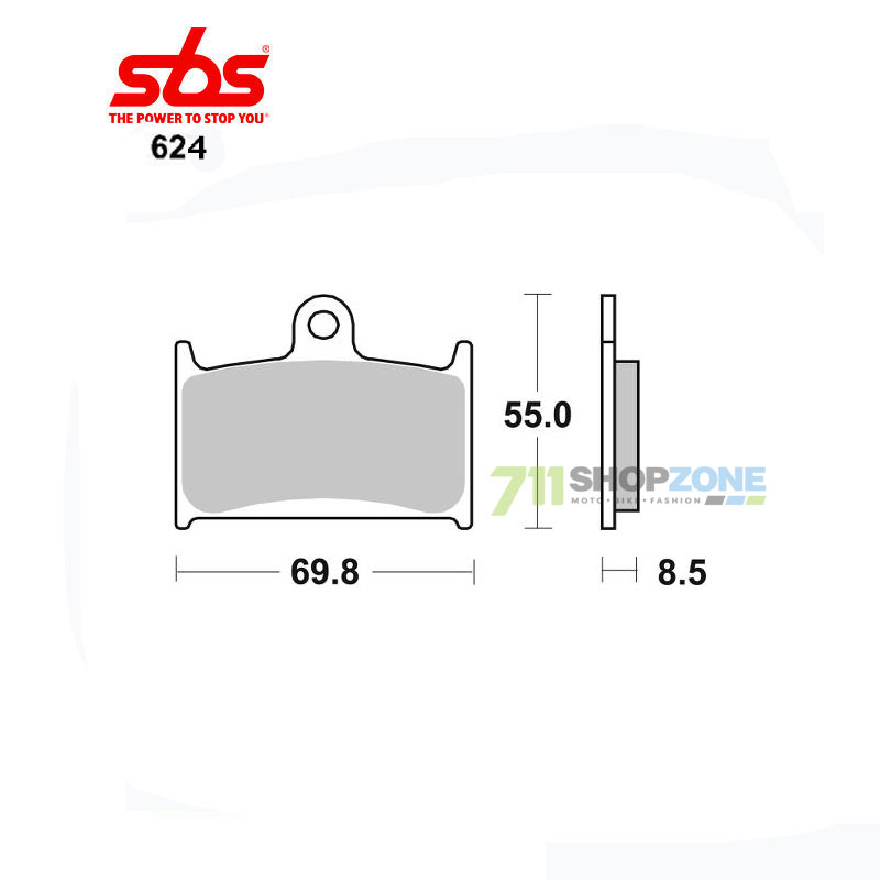 Technika - Brzdy/príslušenstvo, SBS Brzdové platničky 624SP Triumph