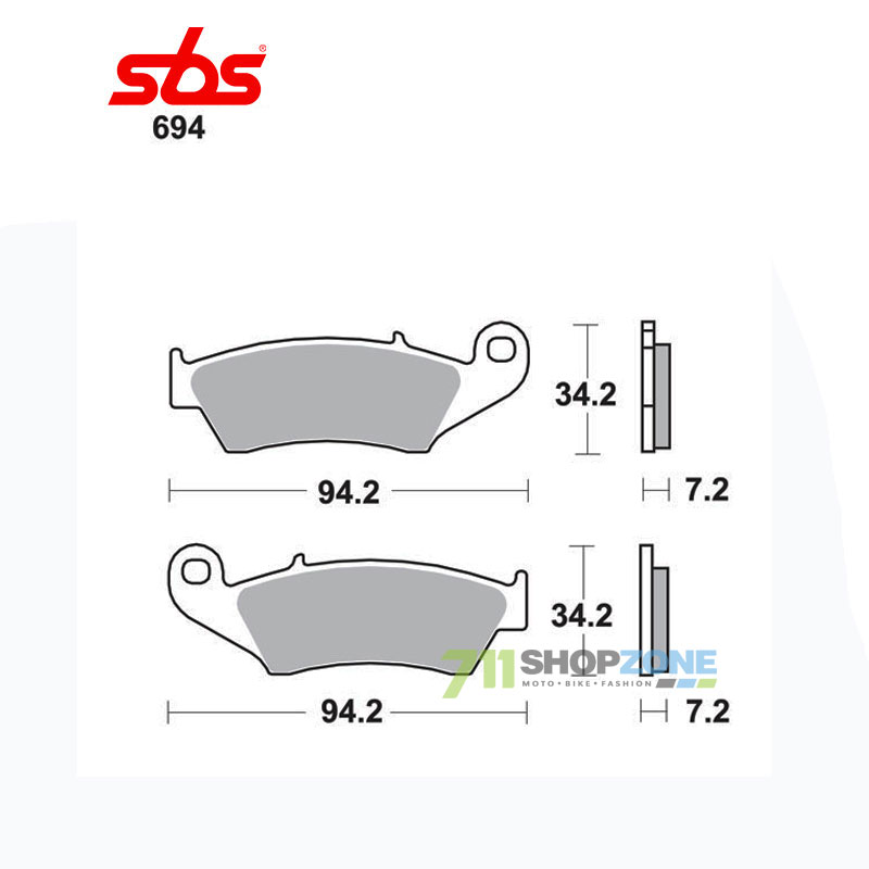Technika - Brzdy/príslušenstvo, SBS Brzdové platničky 694RSI Honda KAW SUZ YAM