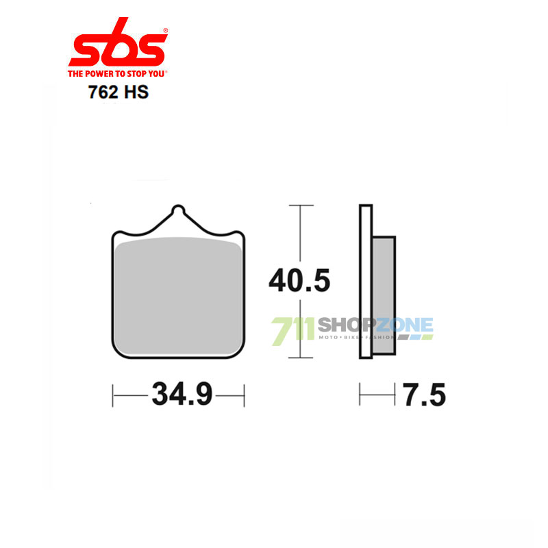 Technika - Brzdy/príslušenstvo, SBS Brzdové platničky 762HS Aprilia Husq KTM SM