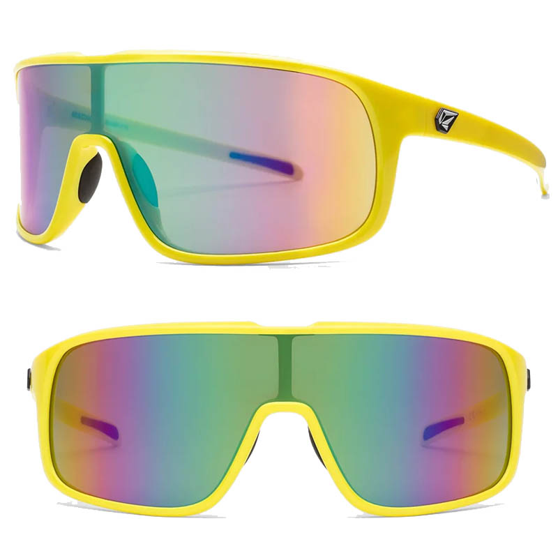 Oblečenie - Slnečné okuliare, Volcom slnečné okuliare Macho Gloss Yellow Aqua, žltá modrá dúha