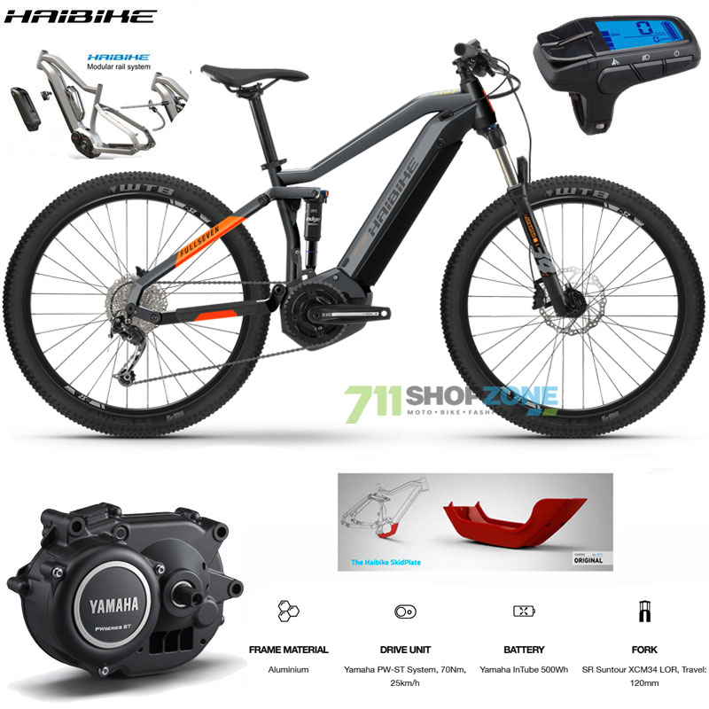 E-bike - Bicykle, Haibike FullSeven 4 2021, matná šedá láva