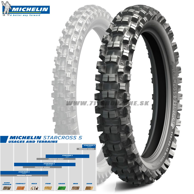 Technika - Pneumatiky/duše, Michelin pneu 100/90-19 57M Starcross 5 Medium
