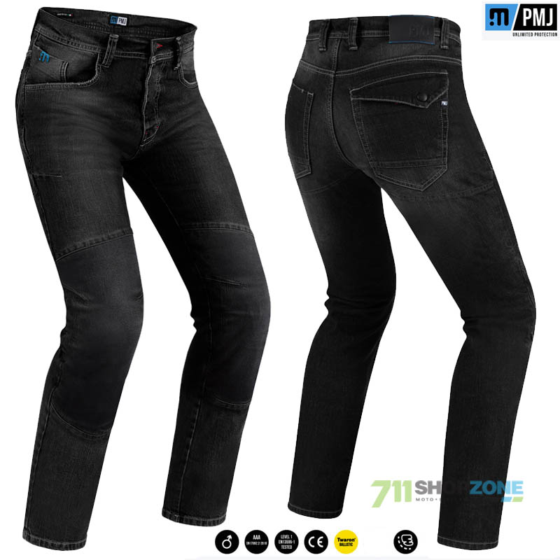 Moto oblečenie - Nohavice, PMJ moto jeans Vegas, čierna