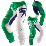 Moto oblečenie - Nohavice, Shift motokrosové nohavice Strike Glory, bielo zelená