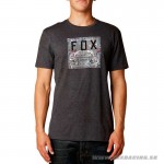 Zľavy - Oblečenie pánske, FOX tričko Veto s/s Premium, melírová čierna