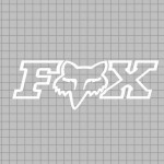 Moto oblečenie - Nálepky, Fox Fhead X TDC 70 mm, biela